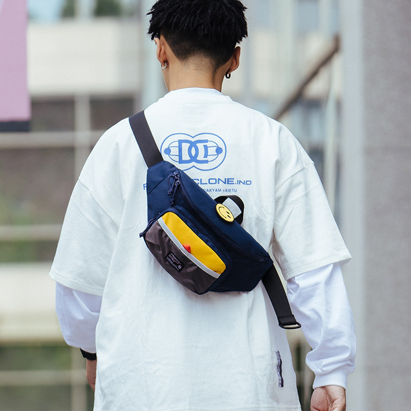 across潮牌百搭手机腰包学生单肩包 across男士包袋