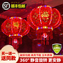 2024 new rotating lanterns pair of seven colorful led walk horse light balcony large doorway palace lamp to hang up New Year decorations