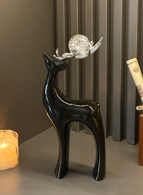 轻奢高级感小鹿客厅玄关桌面摆件