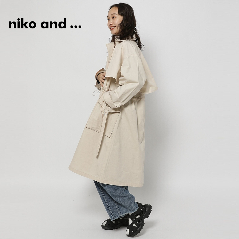 niko and…风衣女2024年春季新款设计感中长款外穿大衣985364-图2