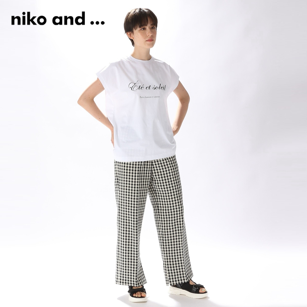 niko and ...T恤女2024年夏季圆领简约风日系青春短袖346365 - 图0