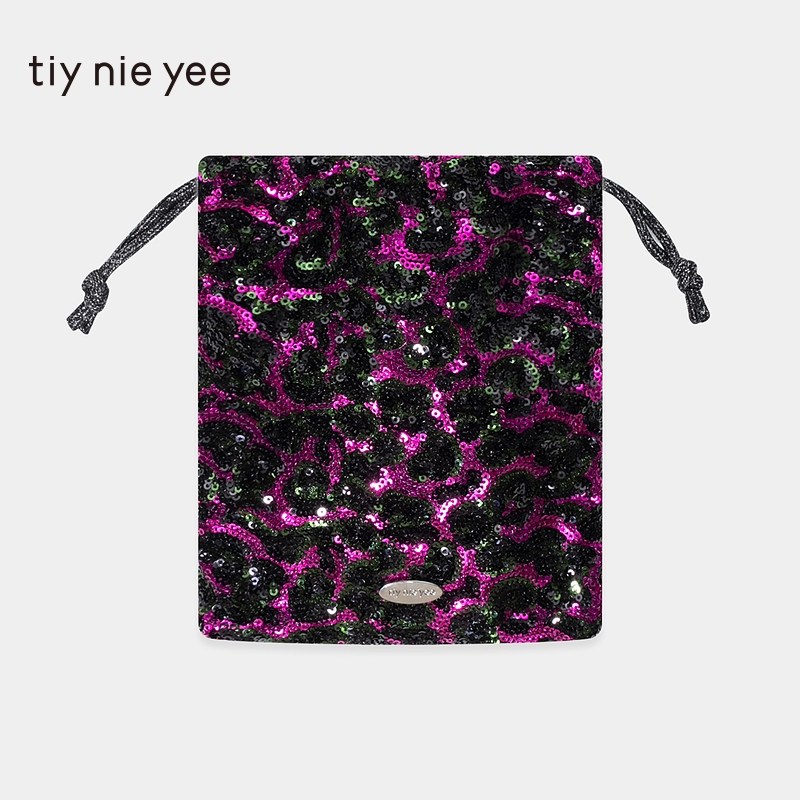 tiy nie yee小包新款时尚创意便携抽绳银丝可爱零钱包137539,淘宝优惠券,粉丝福利购,淘宝优惠卷