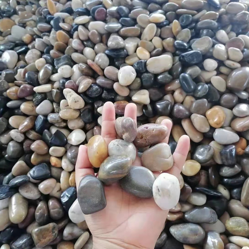 鹅卵石雨花石原石天然小石子鱼缸花盆鹅软石庭院装饰园艺五彩石头 - 图0