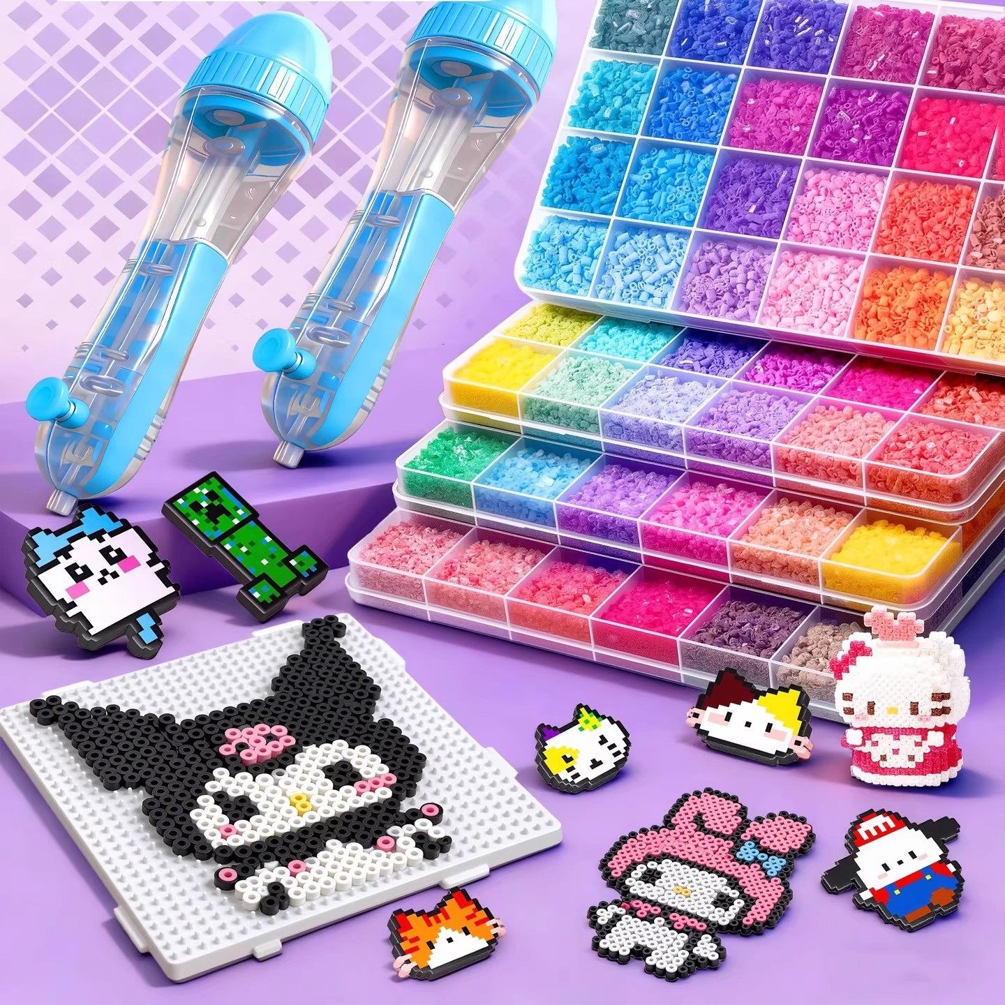 拼豆豆手工diy材料包套装婆娑coco补充包全套立体融合拼豆工具笔6,淘宝优惠券,粉丝福利购,淘宝优惠卷