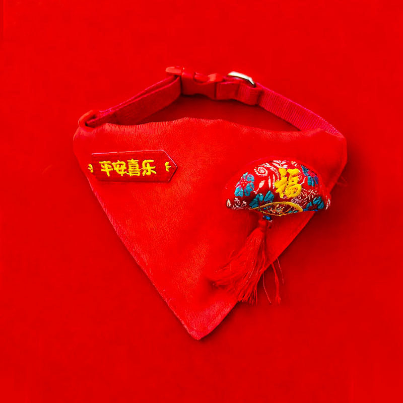 杜宾专用狗狗新年围脖口水巾红色装饰马年配饰宠物围兜大型犬春节,淘宝优惠券,粉丝福利购,淘宝优惠卷