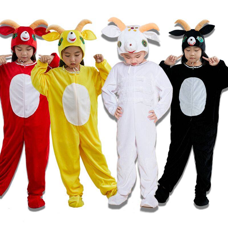 元旦儿童演出服山羊表演服幼儿小学生山羊大灰狼狼和小羊舞台服装 - 图3