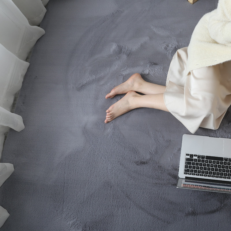 加厚客厅茶几毯ins风仿兔毛地毯 格丝诺地毯