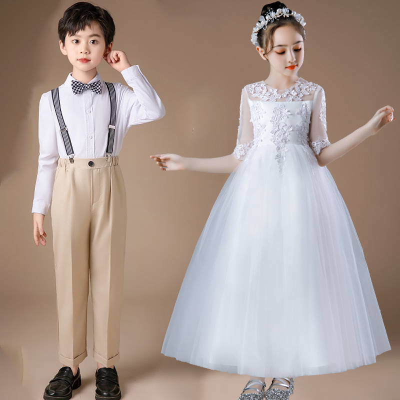 六一儿童合唱演出服小学初中生大合唱团诗歌朗诵服男女童表演礼服 - 图2