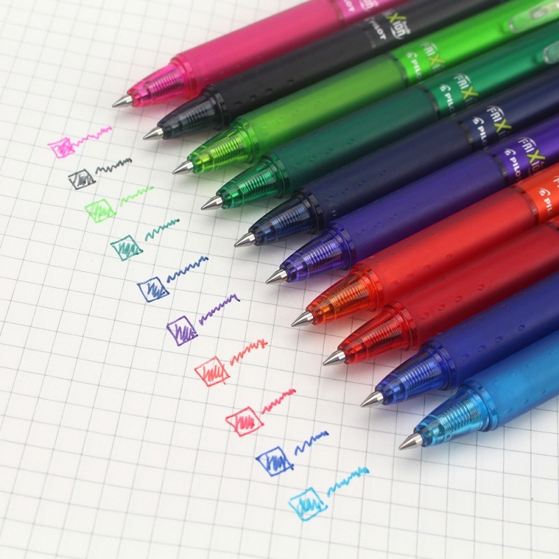 日本Pilot百乐可擦笔按动彩色热可擦水笔中小学生3-5年级可擦中性笔0.5黑色摩擦笔LFBK-23EF-图2