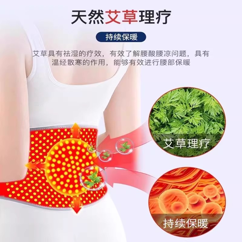 艾草护腰带保暖腰腹部腰椎间盘突出腰肌劳损热敷腰疼久坐腰围神器