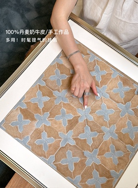 【四叶草丹麦进口牛皮挂画】TEXDREAM态度意式轻奢装饰画复古挂画