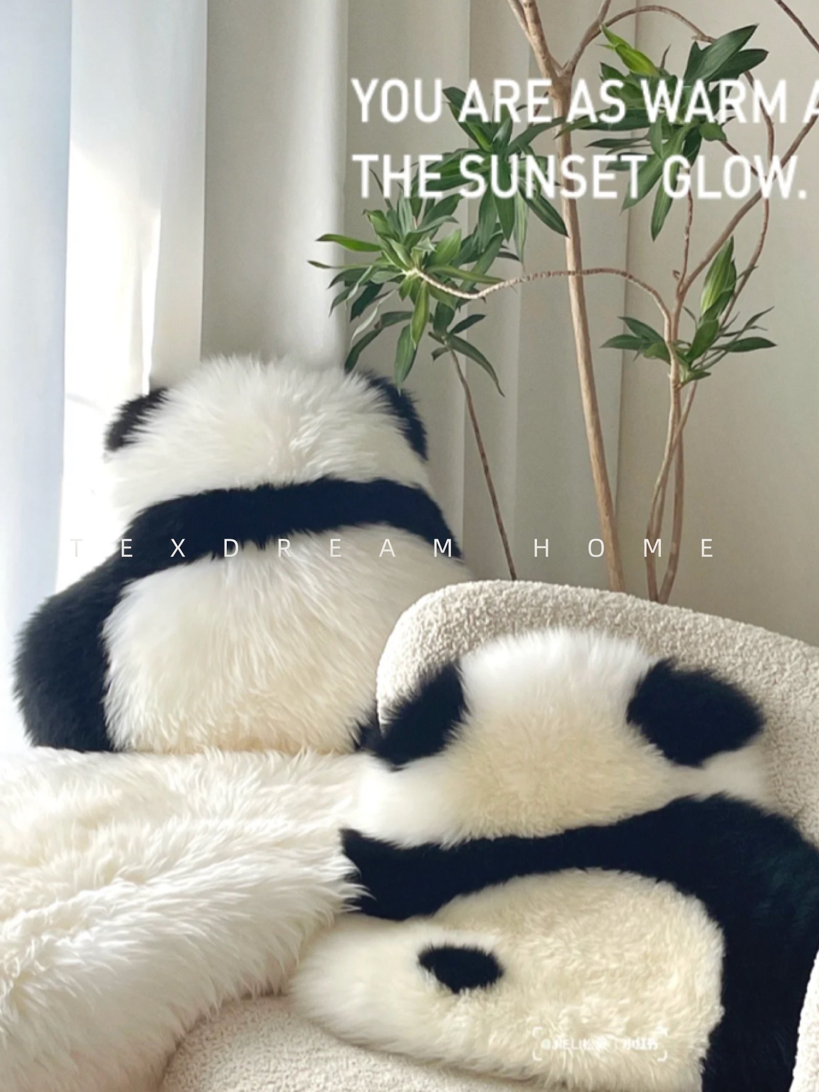 Texdream态度|真羊毛 萌兰花花同款熊猫抱枕公仔可爱靠垫沙发坐垫,淘宝优惠券,粉丝福利购,淘宝优惠卷