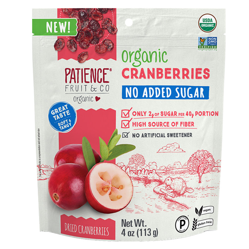 耐心有机纯蔓越莓干无添加*水果干 patiencefruitco海外旗舰蔓越莓干