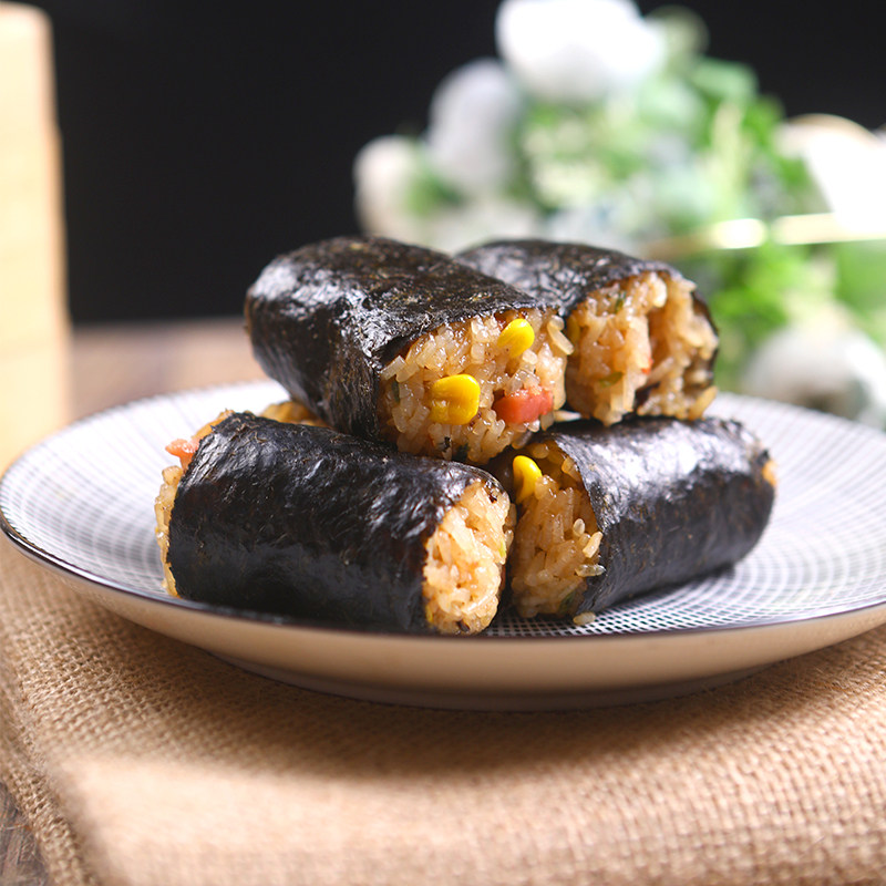 海苔紫菜糯米卷 速食日式饭团 广式点心 速冻半成品 早餐店商用