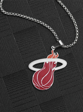 潮男女个性钛钢篮球运动球队项链