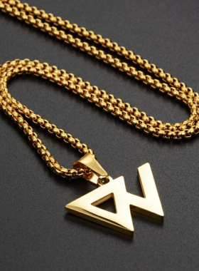 百搭拉塞尔·威斯布鲁克 威少LOGO项链篮球运动男女钛钢吊坠饰品