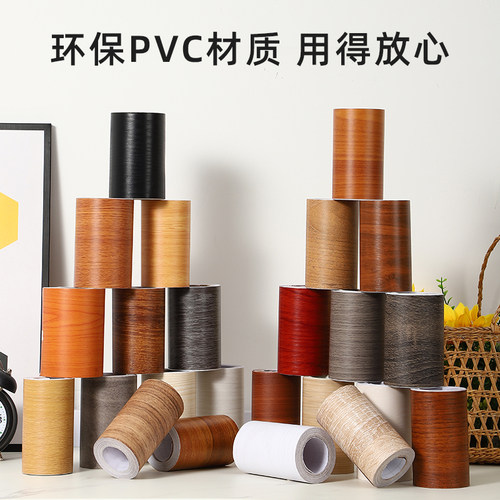 自粘木纹门框包边贴纸仿木木门破损修补修复遮丑装饰贴条门套翻新 - 图3