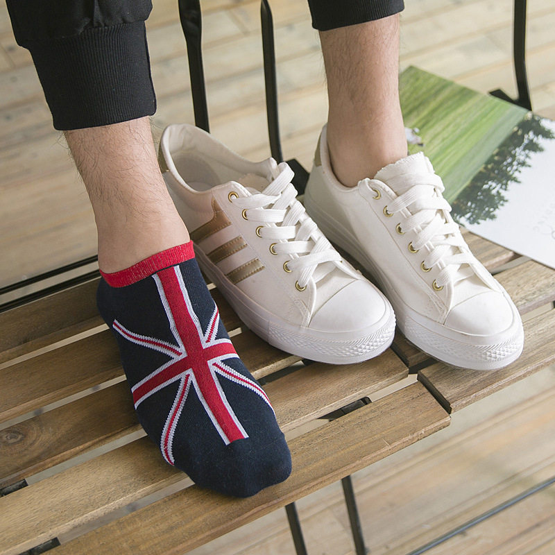 四季男士短筒米字国旗米字全棉袜子 迸彩短袜/打底袜/丝袜/美腿袜