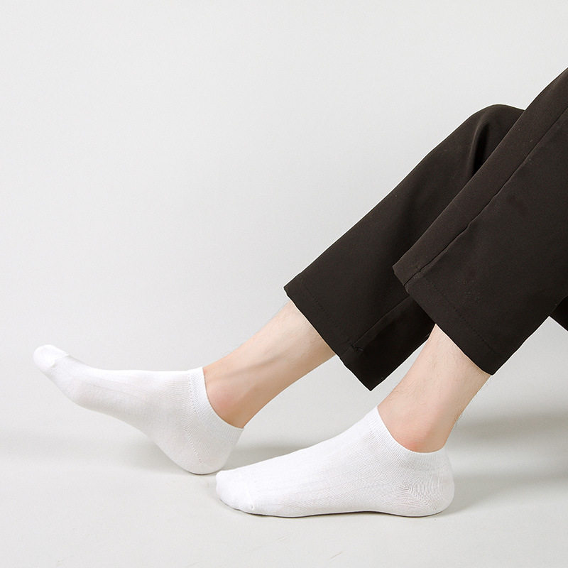 春夏休闲舒适纯色透气吸汗男士船袜 迸彩短袜