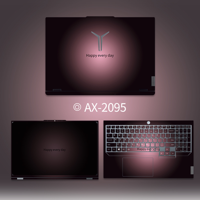 黑粉渐变电脑贴膜适用联想拯救者Y9000P保护膜R9000P外壳Y7000游戏本Y7000P贴纸R7000按键贴R7000P不留胶 - 图1