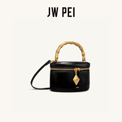 JW PEI手提包Natalie金属吊坠小盒子方包手拎单肩精致小香风2T310 - 图0
