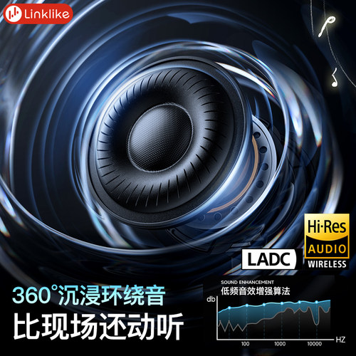 Linklike降噪环蓝牙耳机挂脖式运动2026新款高品质高音质 - 图2
