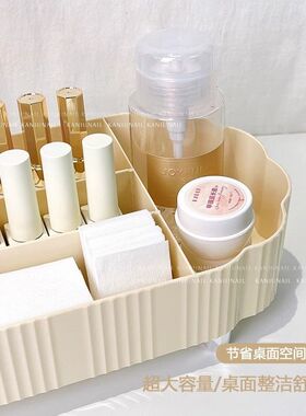 美甲桌面多功能可旋转收纳盒置物架大容量笔筒美甲巾抽屉式工具盒