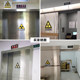 Harmful lights on surgical lines come on during work in the radiology department of the hospital