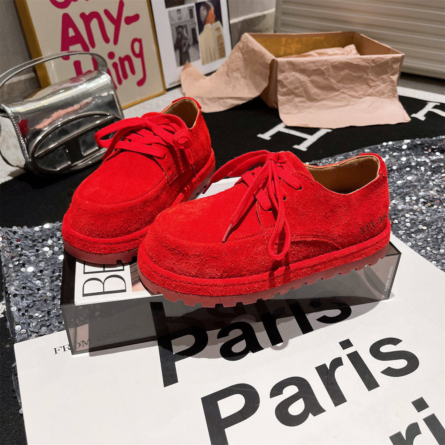 真皮版~顺利美大头系带糖果色系带休闲鞋复古板鞋勃肯鞋平底女鞋,淘宝优惠券,粉丝福利购,淘宝优惠卷