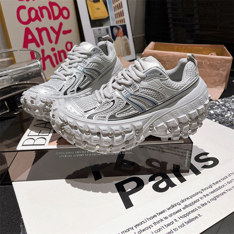 欧货铆钉厚底松糕榴莲轮胎底老爹鞋情侣男款休闲运动鞋小个子女鞋,淘宝优惠券,粉丝福利购,淘宝优惠卷