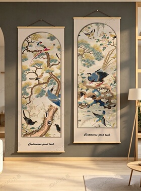 中古风艺术客厅沙发背景墙装饰画餐厅民宿玄关壁画复古高级感挂画