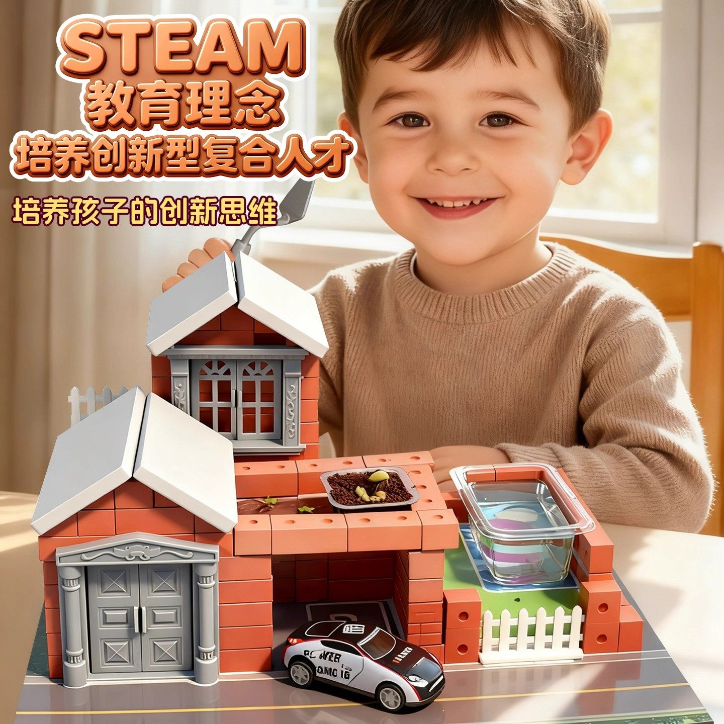 泥瓦匠盖房子砌墙玩具真砖块头生日礼物建筑手工diy小屋迷你水泥,淘宝优惠券,粉丝福利购,淘宝优惠卷