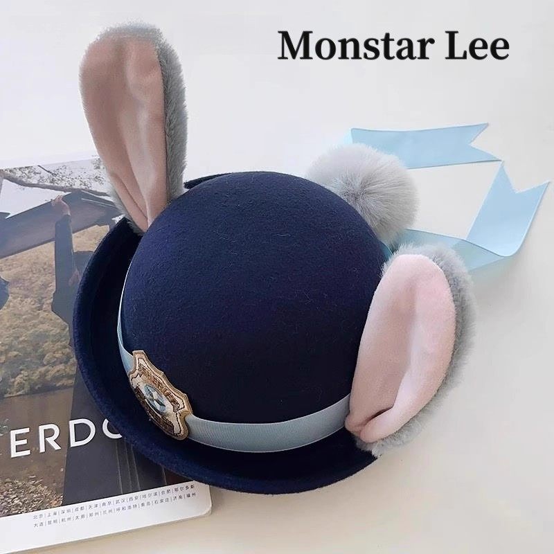 疯狂动物城2周边朱迪兔子警官cos儿童帽子女孩可爱圆顶礼帽贝雷帽,淘宝优惠券,粉丝福利购,淘宝优惠卷