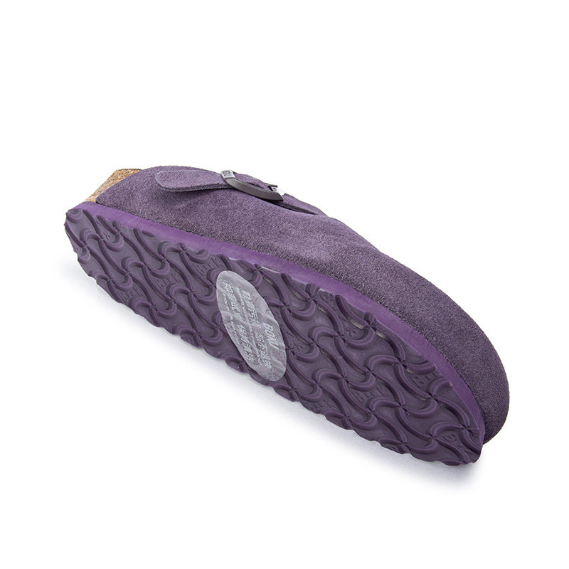 德国包头拖Boston半包勃肯鞋女2025新款真皮丑萌男宽头软木鞋紫色,淘宝优惠券,粉丝福利购,淘宝优惠卷