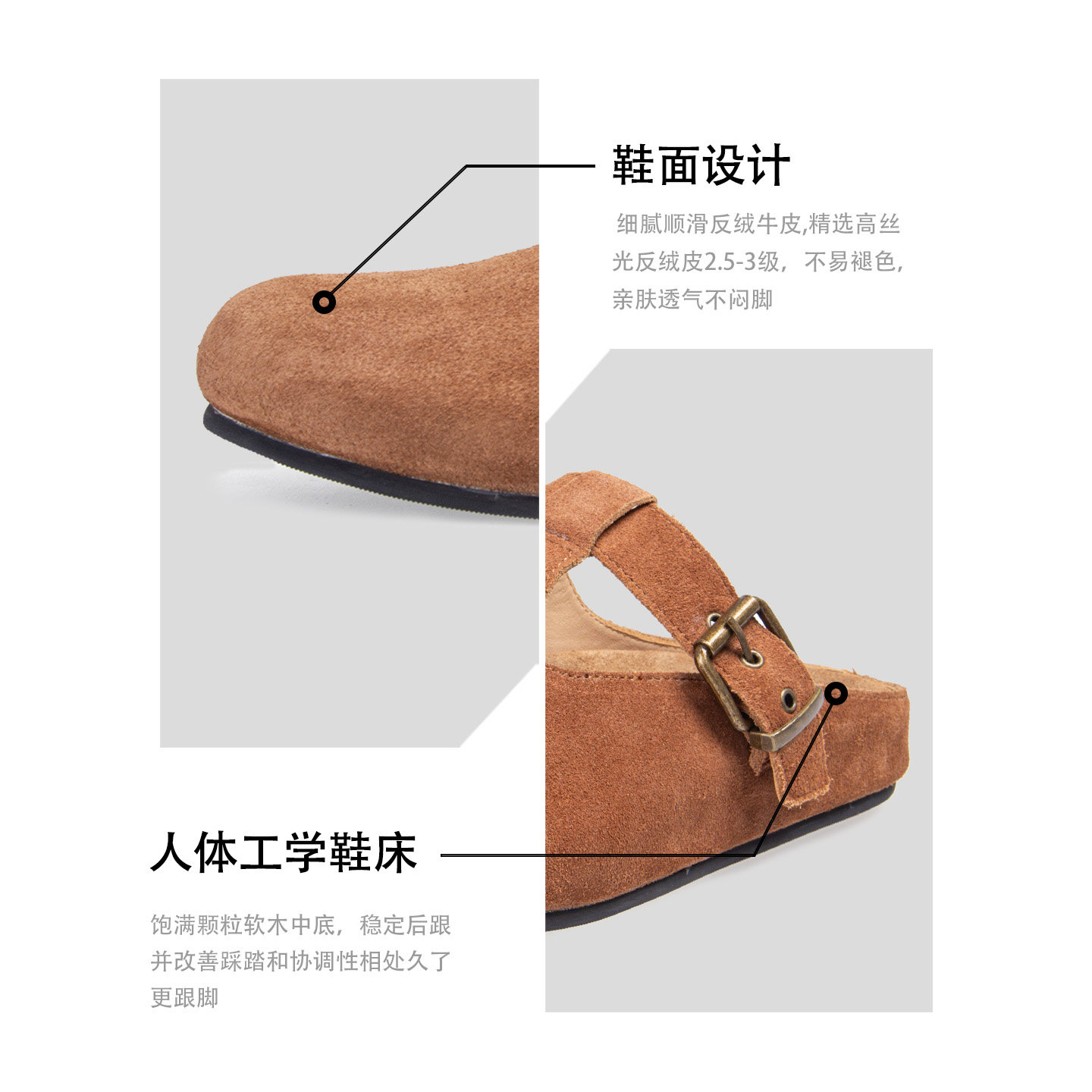 THEMULErow穆勒勃肯鞋女半拖包头拖鞋平底玛丽珍老钱慵懒风真皮鞋,淘宝优惠券,粉丝福利购,淘宝优惠卷