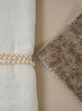 MOON慕空间样板房衣帽间摆件洗手间浴室浴巾装饰品展厅售楼部陈列