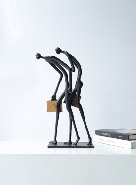 简约现代创意上班族人物雕塑摆件样板间售楼处客厅玄关桌面装饰品