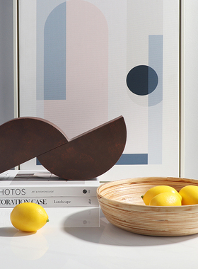 轻奢风金属样板间艺术品桌面装饰