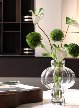 清新森系植物伯利恒之星雀梅仿真绿色高奢酒店样板间装饰拍摄道具