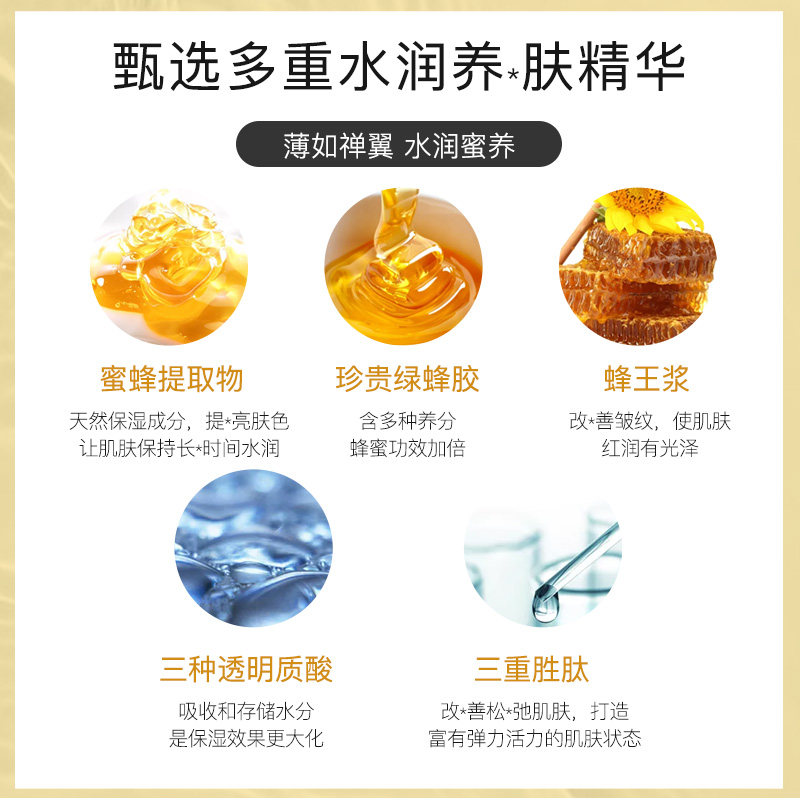 韩国jm蜂蜜水光补水修护紧致女面膜 Alliance海外贴片面膜