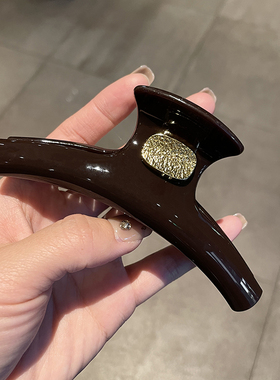 金标法式醋酸抓夹女高级感发饰