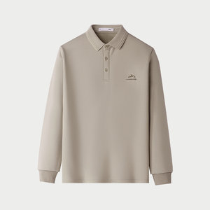 HLA/海澜之家山不在高系列长袖POLO衫25秋冬宽松加绒加厚上衣男