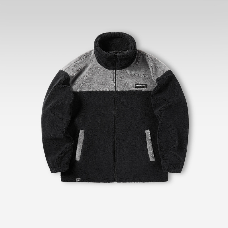 HLA/海澜之家SPRINTING SMILE秋冬夹克仿羊羔绒立领外套男