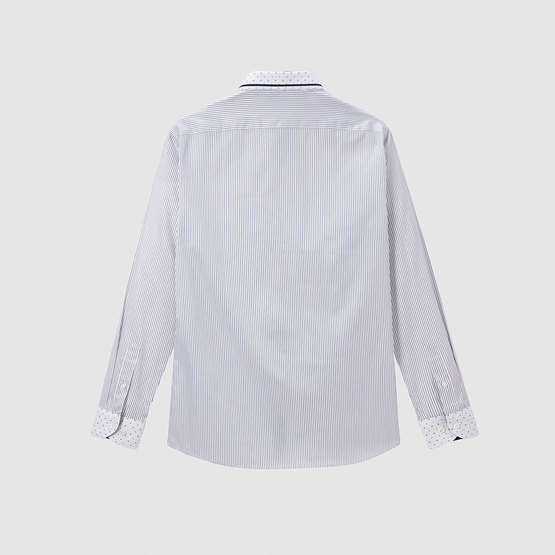 hla /海澜之家亲肤舒适条纹男衬衫 海澜之家outlets店衬衫
