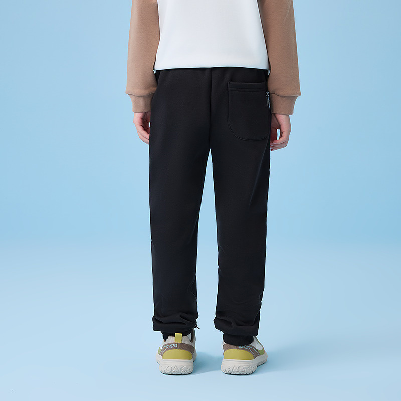 HLA/海澜之家panda wowo熊猫卫裤25秋冬新加绒保暖裤子男童装 - 图0