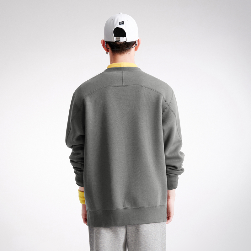 HLA/海澜之家sportsday卫衣2023秋冬都市慢跑圆领宽松套头衫