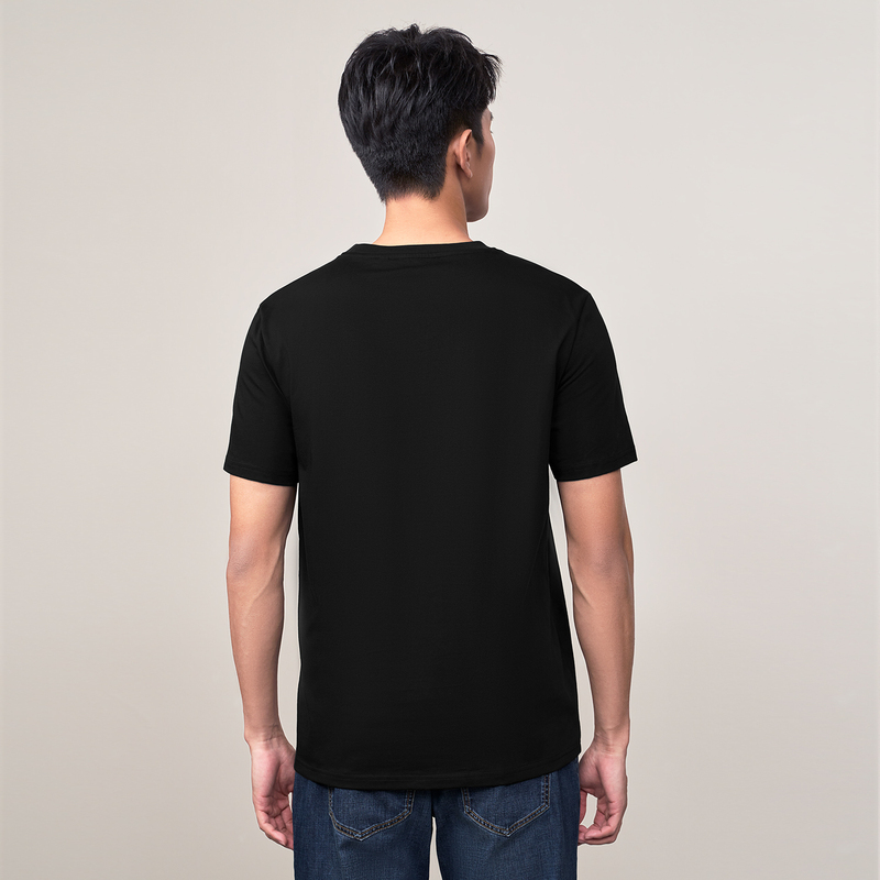 海澜之家商务休闲纯色短袖T恤2025夏季简约字母刺绣圆领凉感短t男