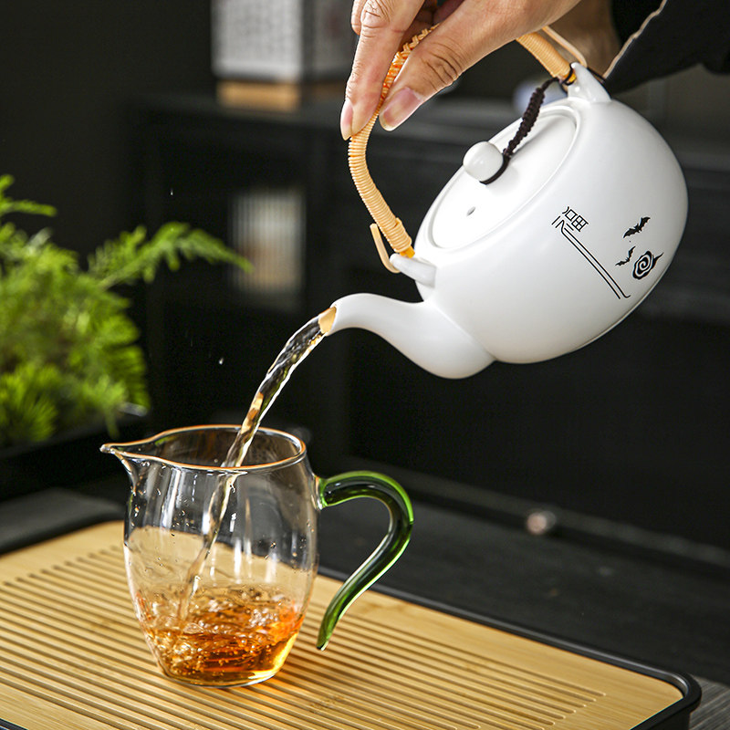 茶具套装家用大容量茶壶茶杯一套中式陶瓷泡茶器办公室会客干泡盘