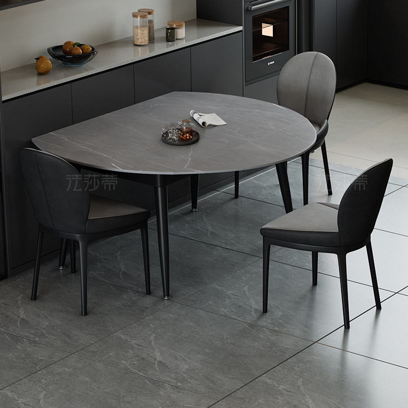 法莎蒂轻奢防刮岩板餐桌家用小户型北欧风简约桌子餐桌椅,淘宝优惠券,粉丝福利购,淘宝优惠卷
