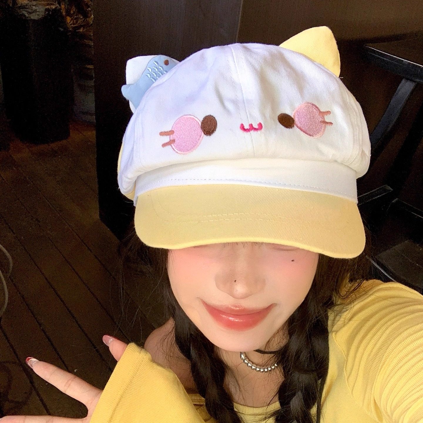 日系可爱卡通猫咪耳朵贝雷帽女少女八角帽百搭画家帽子送生日礼物,淘宝优惠券,粉丝福利购,淘宝优惠卷